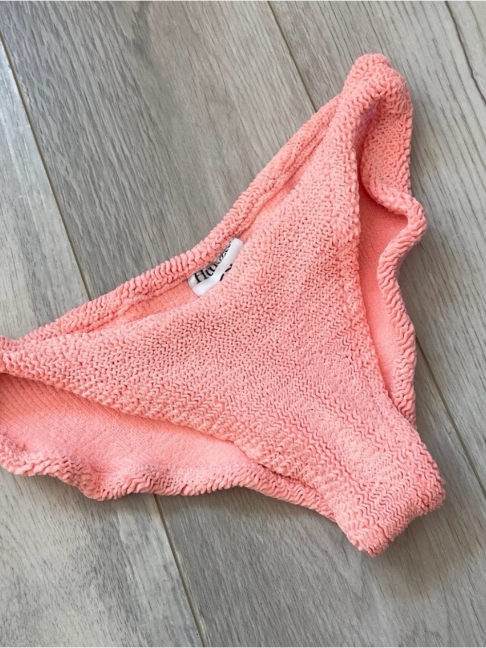 Hunza G Peach Textured Bikini Bottoms